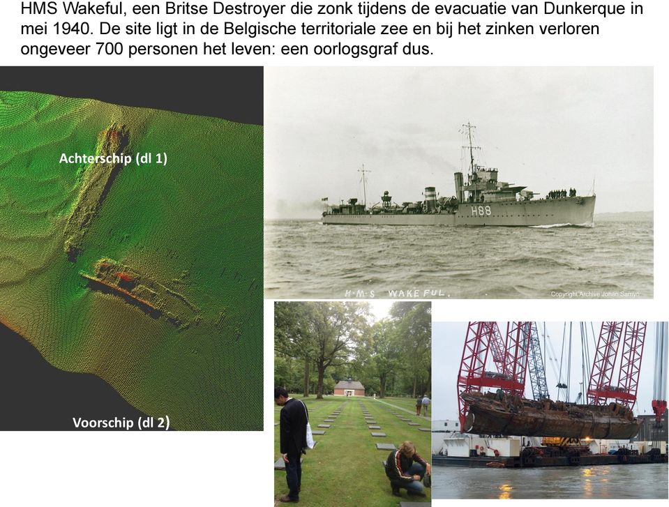 De site ligt in de Belgische territoriale zee en bij het zinken