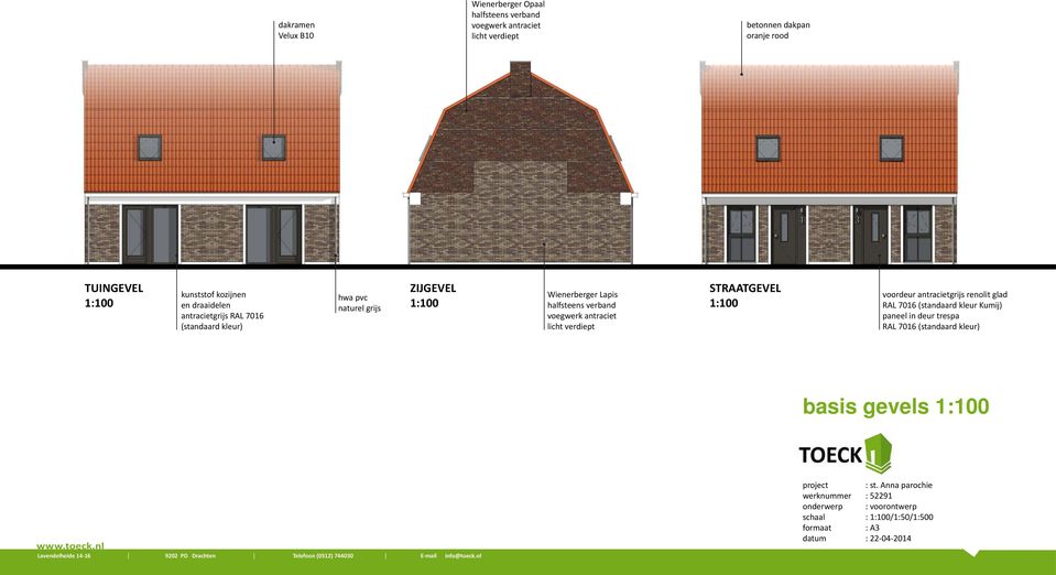 grijs ZIJGEVEL Wienerberger Lapis halfsteens verband voegwerk antraciet licht verdiept STRAATGEVEL voordeur