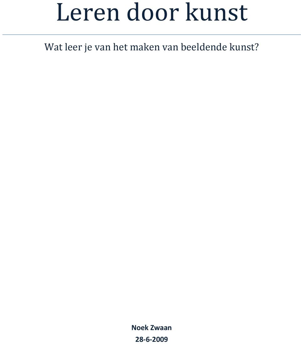 maken van beeldende