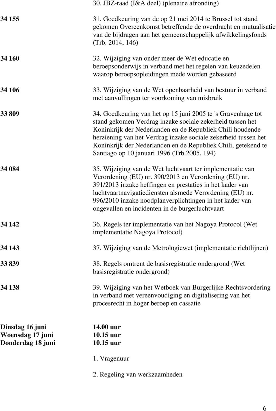 2014, 146) 34 160 32. Wijziging van onder meer de Wet educatie en beroepsonderwijs in verband met het regelen van keuzedelen waarop beroepsopleidingen mede worden gebaseerd 34 106 33.