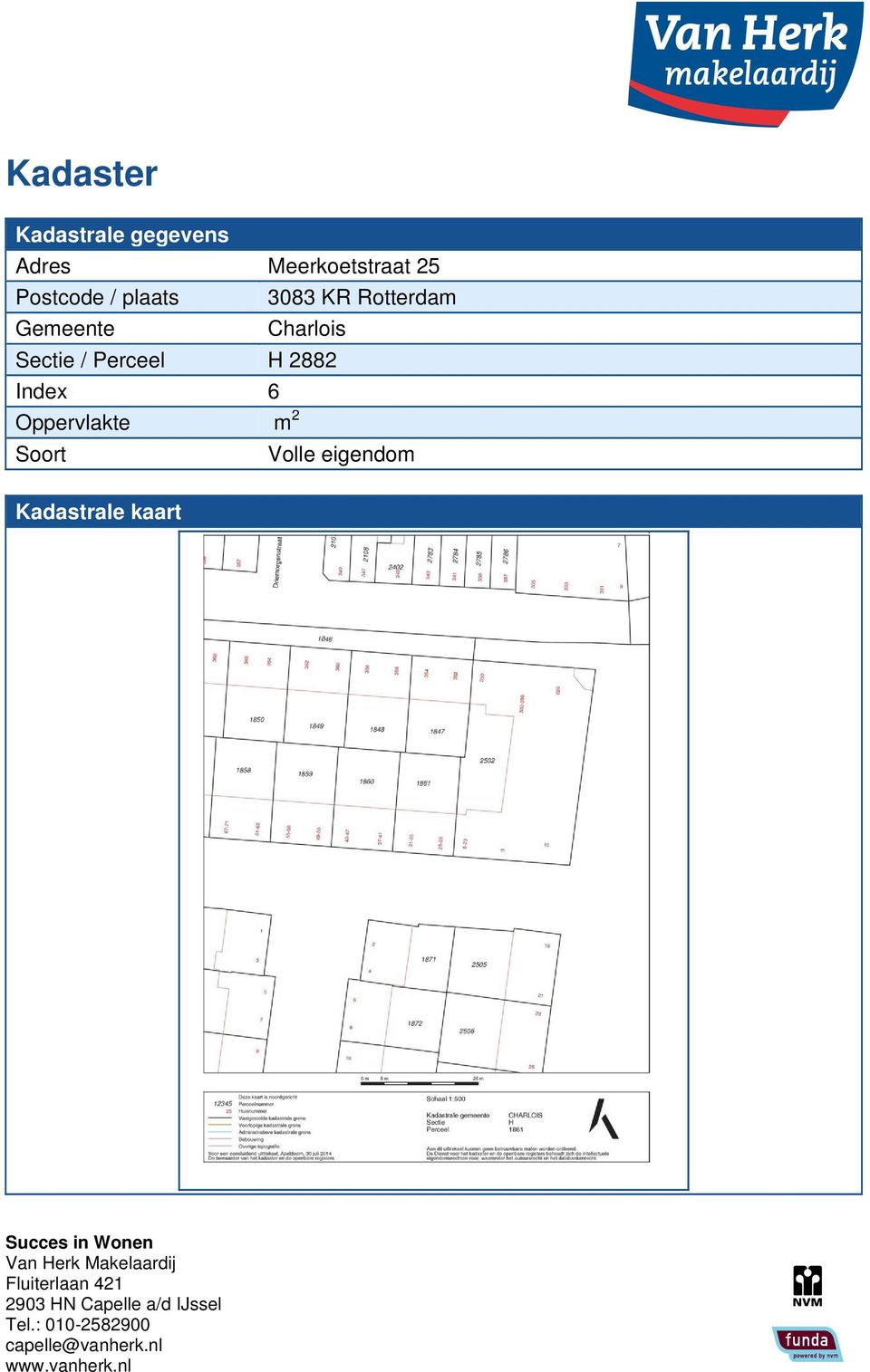 Charlois Sectie / Perceel H 2882 Index 6