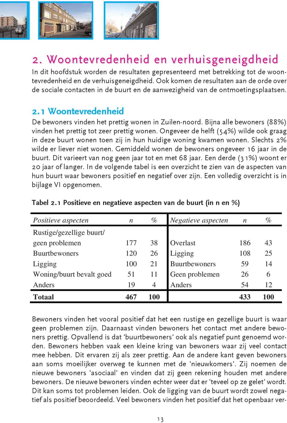 Bijna alle bewoners (88%) vinden het prettig tot zeer prettig wonen. Ongeveer de helft (54%) wilde ook graag in deze buurt wonen toen zij in hun huidige woning kwamen wonen.