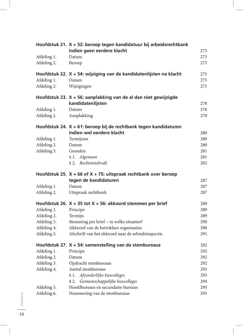 X + 56: aanplakking van de al dan niet gewijzigde kandidatenlijsten 278 Afdeling 1. Datum 278 Afdeling 2. Aanplakking 278 Hoofdstuk 24.