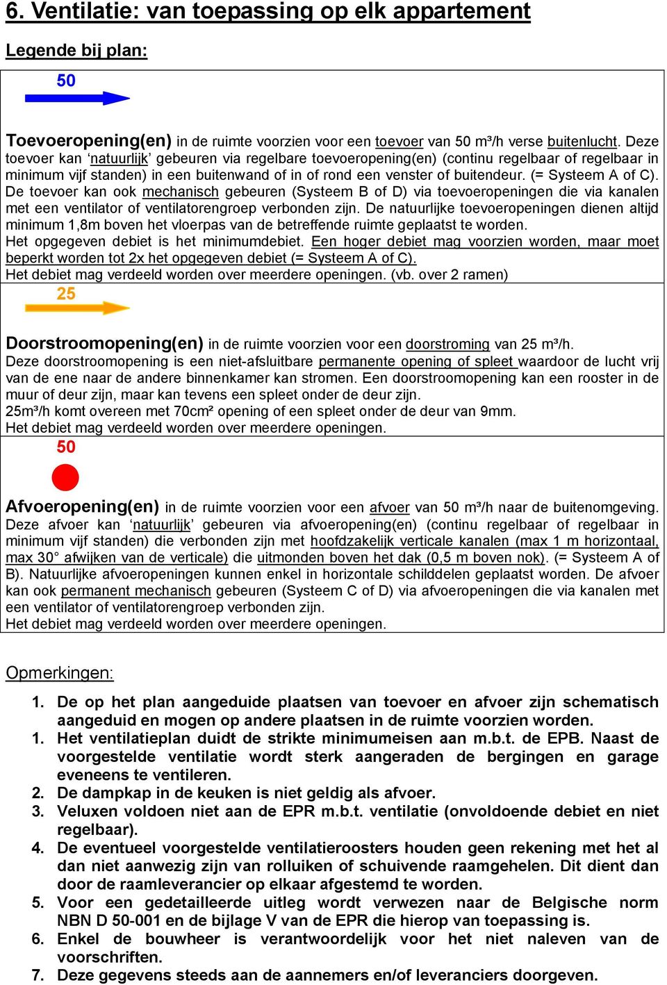 (= Systeem A of C). De toevoer kan ook mechanisch gebeuren (Systeem B of D) via toevoeropeningen die via kanalen met een ventilator of ventilatorengroep verbonden zijn.