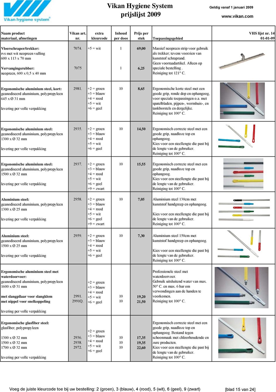 Ergonomische aluminium steel, kort: geanodiseerd aluminium, 645 x Ø 3 mm 298. 8,65 Ergonomische korte steel met een goede grip, ronde dop en ophangoog, voor speciale toepassingen o.a. met spatelbladen, pijpen-, wormhuis-, en tankborstels en dergelijke.