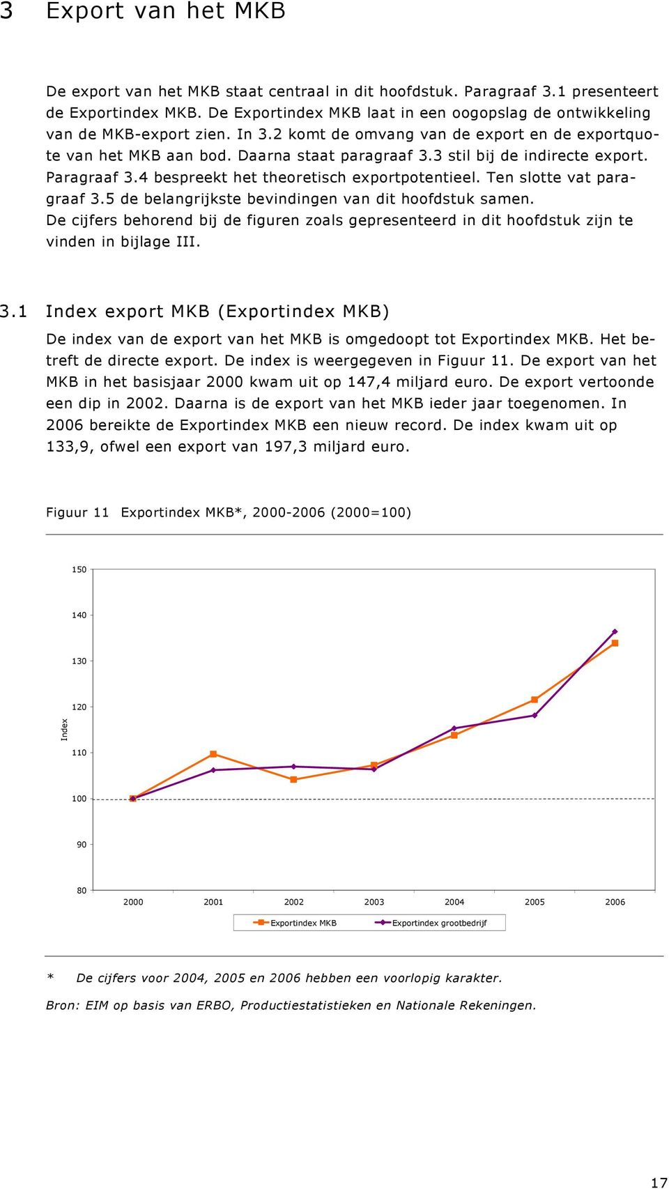 3 stil bij de indirecte export. Paragraaf 3.4 bespreekt het theoretisch exportpotentieel. Ten slotte vat paragraaf 3.5 de belangrijkste bevindingen van dit hoofdstuk samen.