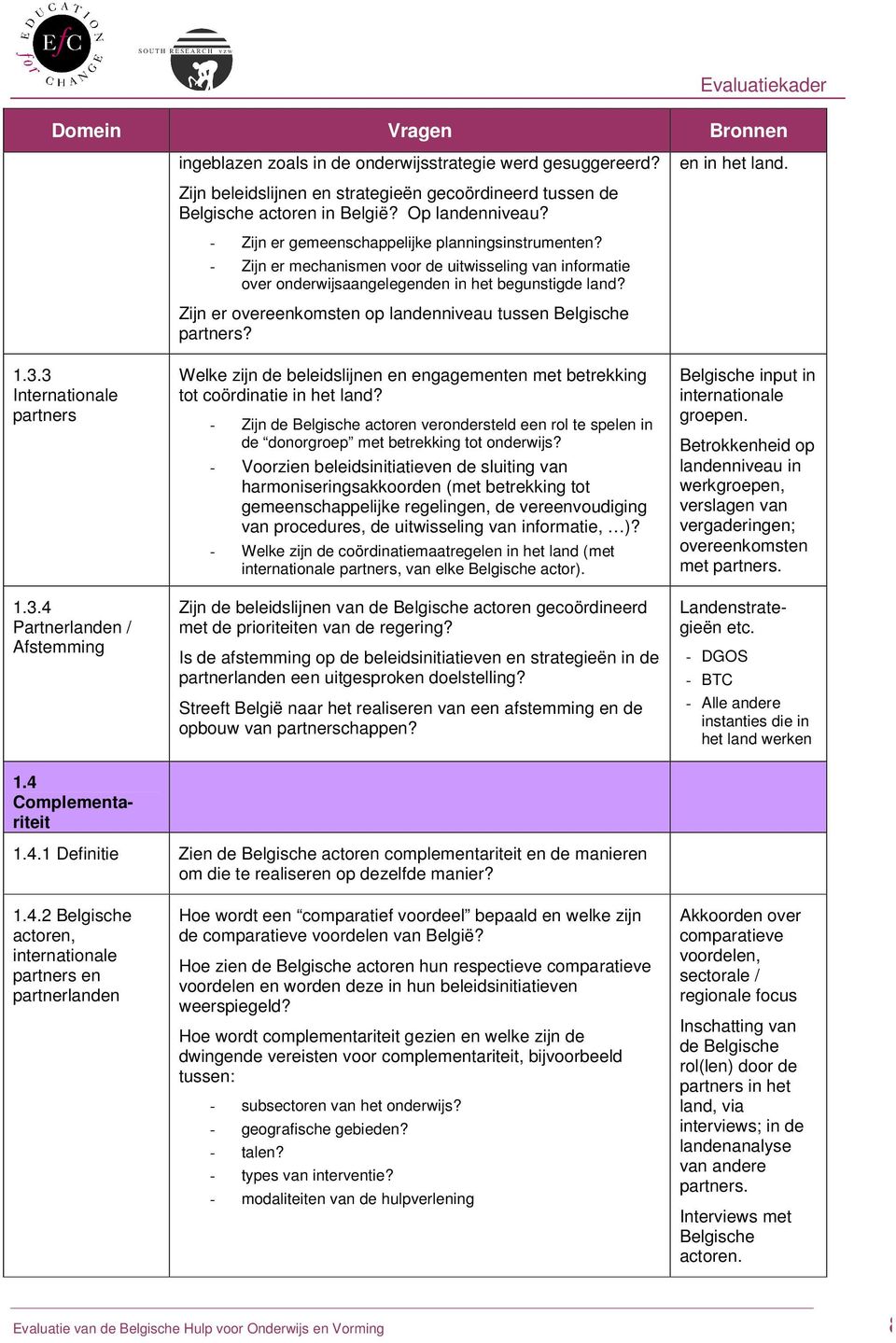 Zijn er overeenkomsten op landenniveau tussen partners? Welke zijn de beleidslijnen en engagementen met betrekking tot coördinatie in het land?