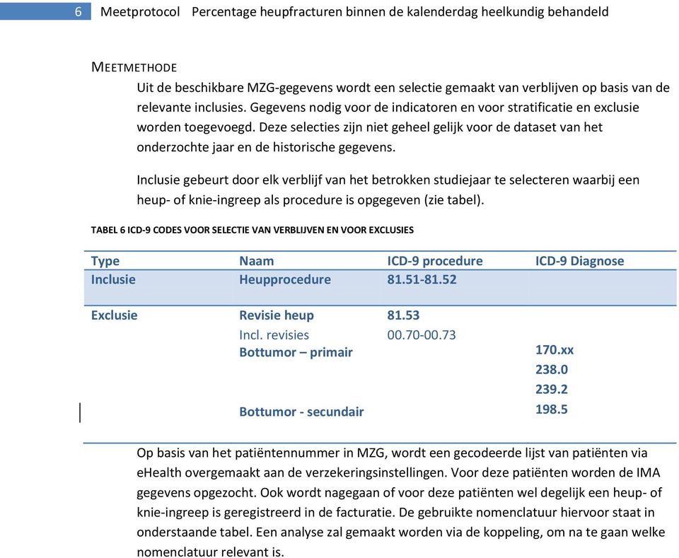 Deze selecties zijn niet geheel gelijk voor de dataset van het onderzochte jaar en de historische gegevens.