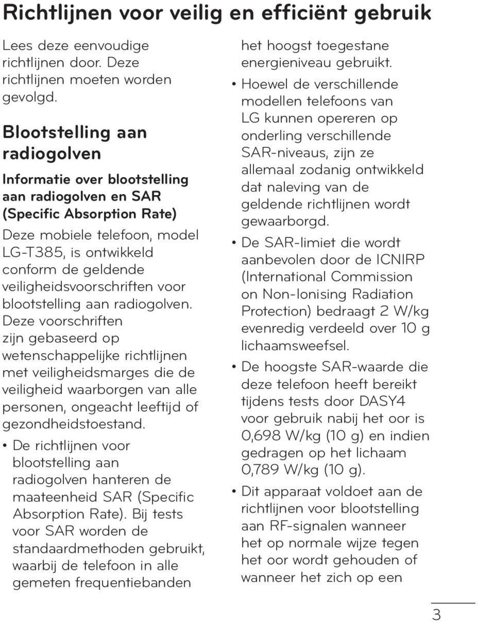 veiligheidsvoorschriften voor blootstelling aan radiogolven.