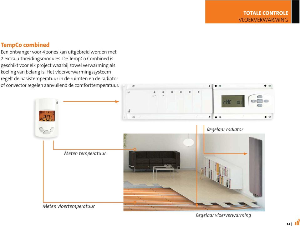 De TempCo Combined is geschikt voor elk project waarbij zowel verwarming als koeling van belang is.