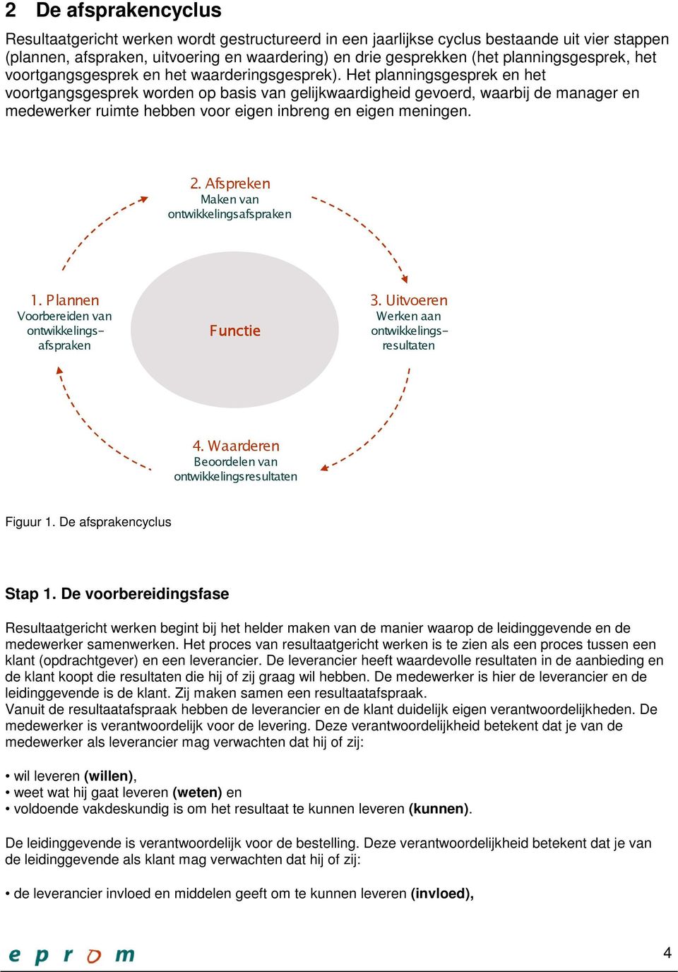 Het planningsgesprek en het voortgangsgesprek worden op basis van gelijkwaardigheid gevoerd, waarbij de manager en medewerker ruimte hebben voor eigen inbreng en eigen meningen. 2.