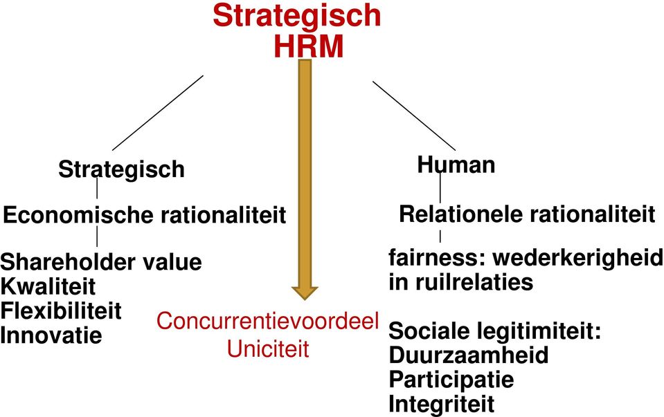 Uniciteit Human Relationele rationaliteit fairness: wederkerigheid