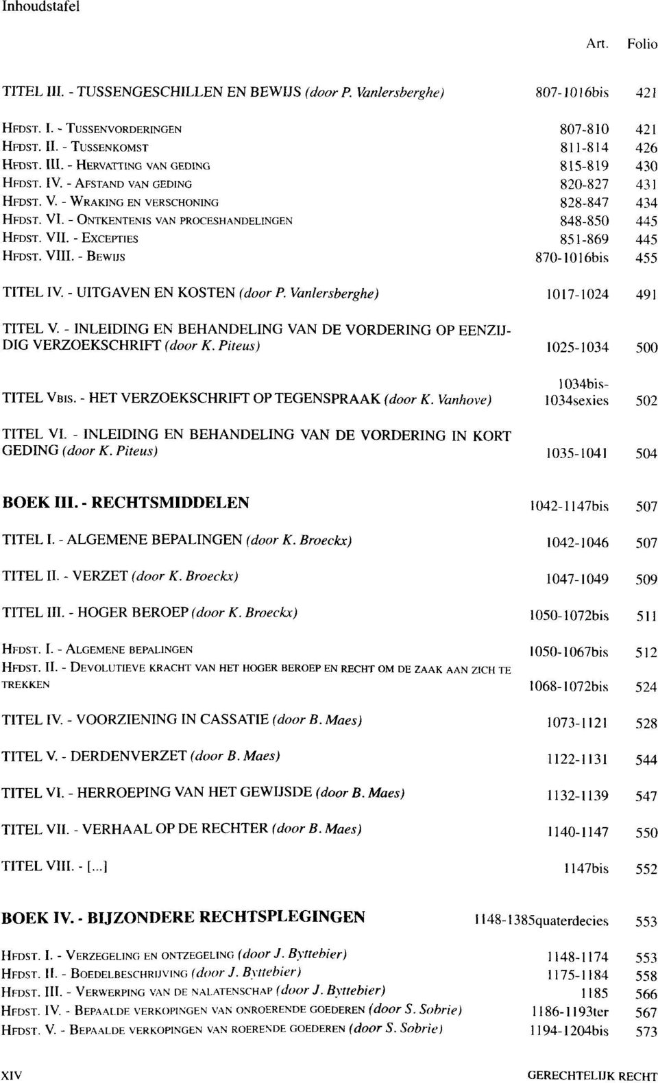 - BEWIJS 8O7-1016bis 807-810 811-814 815-819 820-827 828-847 848-850 851-869 870-1016bis 421 421 426 430 431 434 445 445 455 TITEL IV. - UITGAVEN EN KOSTEN (door P. Vanlersberghe) TITEL V.