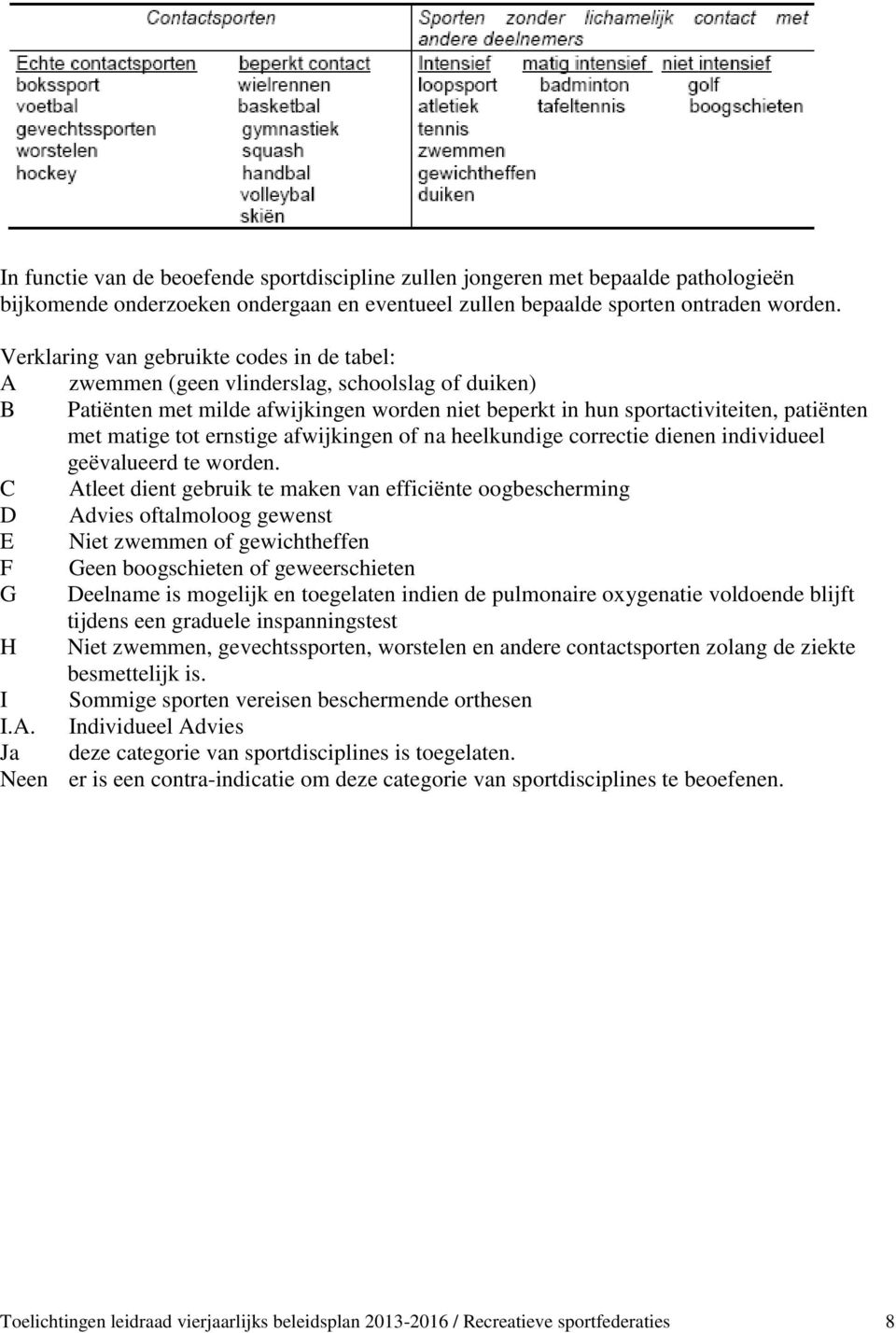 ernstige afwijkingen of na heelkundige correctie dienen individueel geëvalueerd te worden.