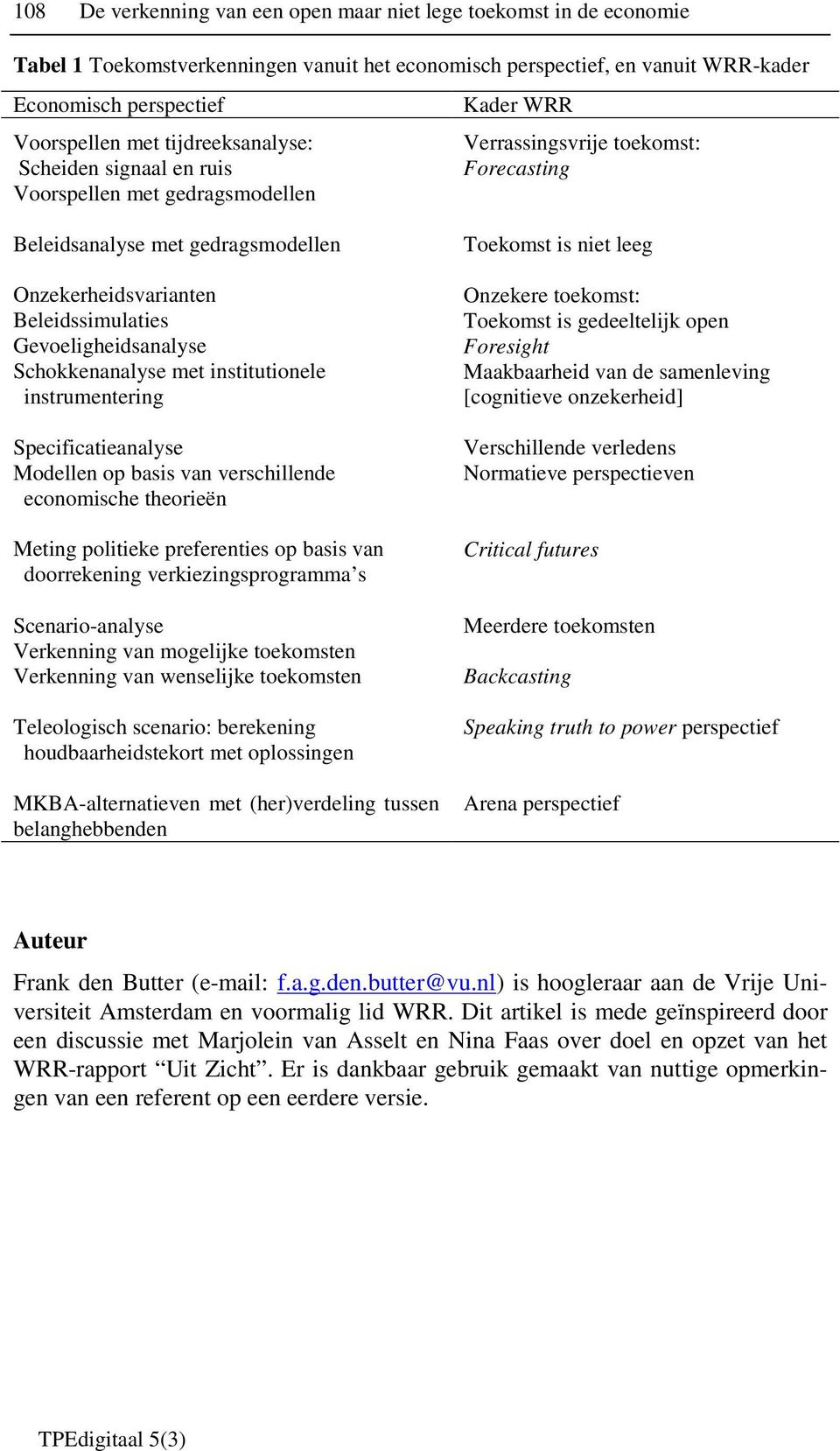 Gevoeligheidsanalyse Schokkenanalyse met institutionele instrumentering Specificatieanalyse Modellen op basis van verschillende economische theorieën Meting politieke preferenties op basis van