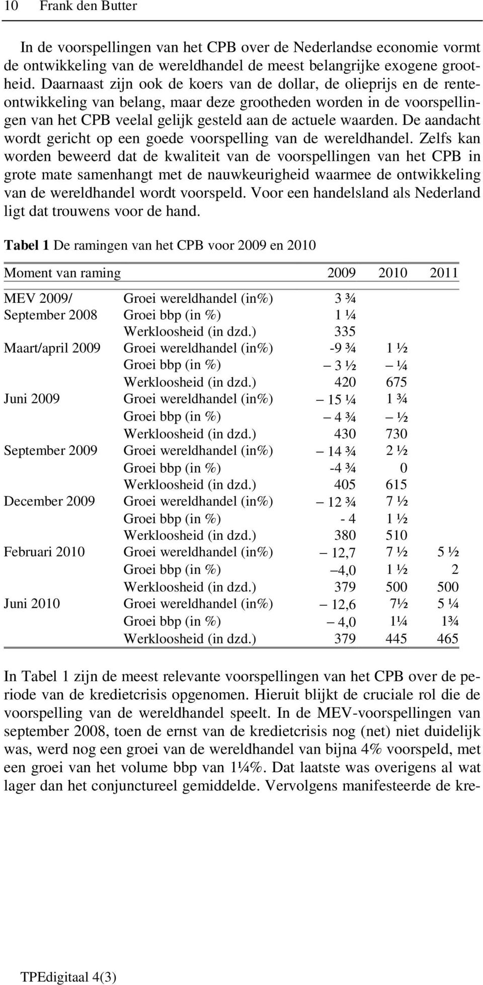 De aandacht wordt gericht op een goede voorspelling van de wereldhandel.