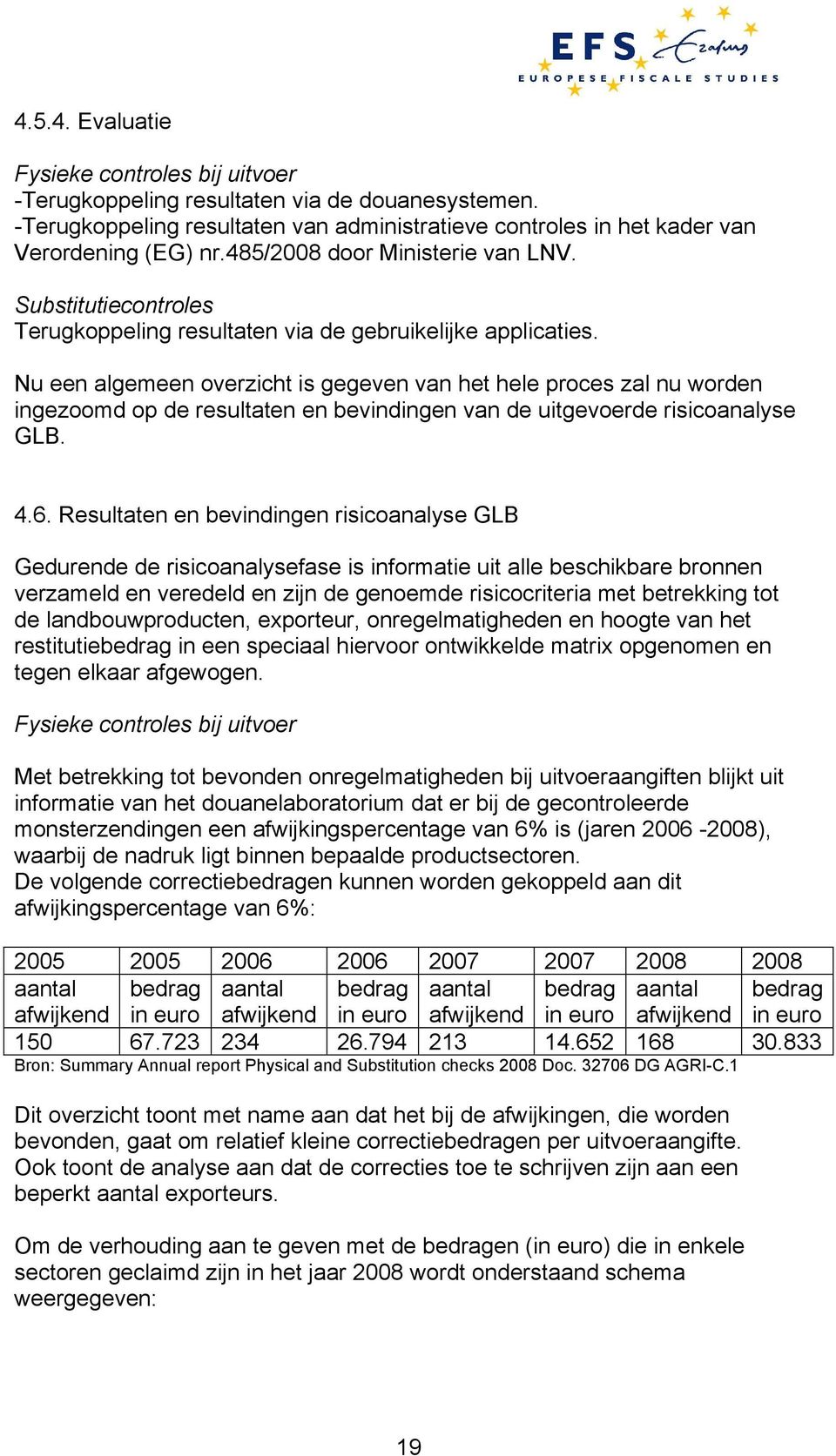 Nu een algemeen overzicht is gegeven van het hele proces zal nu worden ingezoomd op de resultaten en bevindingen van de uitgevoerde risicoanalyse GLB. 4.6.