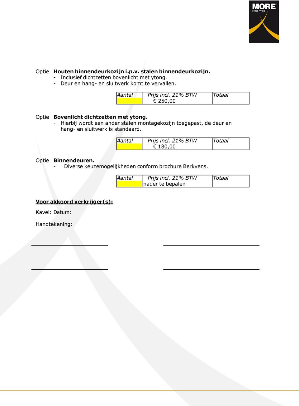 - Hierbij wordt een ander stalen montagekozijn toegepast, de deur en hang- en sluitwerk is standaard.