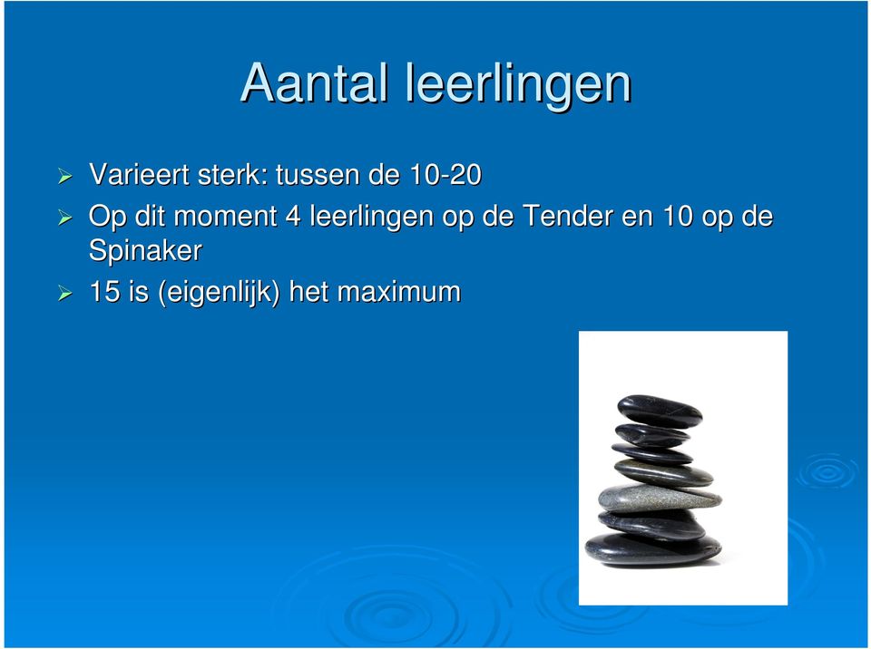 leerlingen op de Tender en 10 op