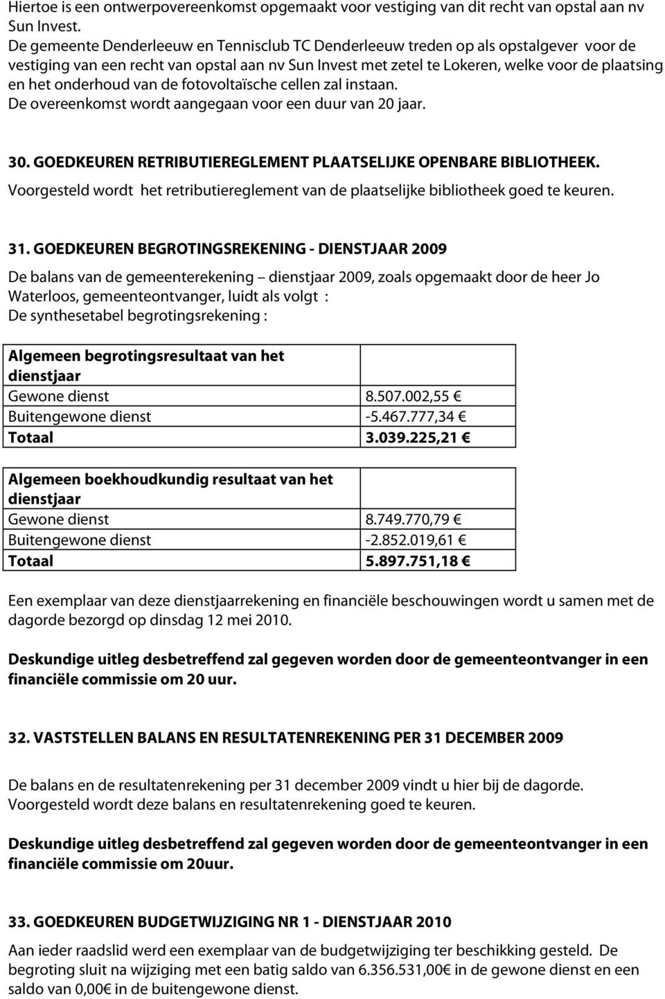 onderhoud van de fotovoltaïsche cellen zal instaan. De overeenkomst wordt aangegaan voor een duur van 20 jaar. 30. GOEDKEUREN RETRIBUTIEREGLEMENT PLAATSELIJKE OPENBARE BIBLIOTHEEK.