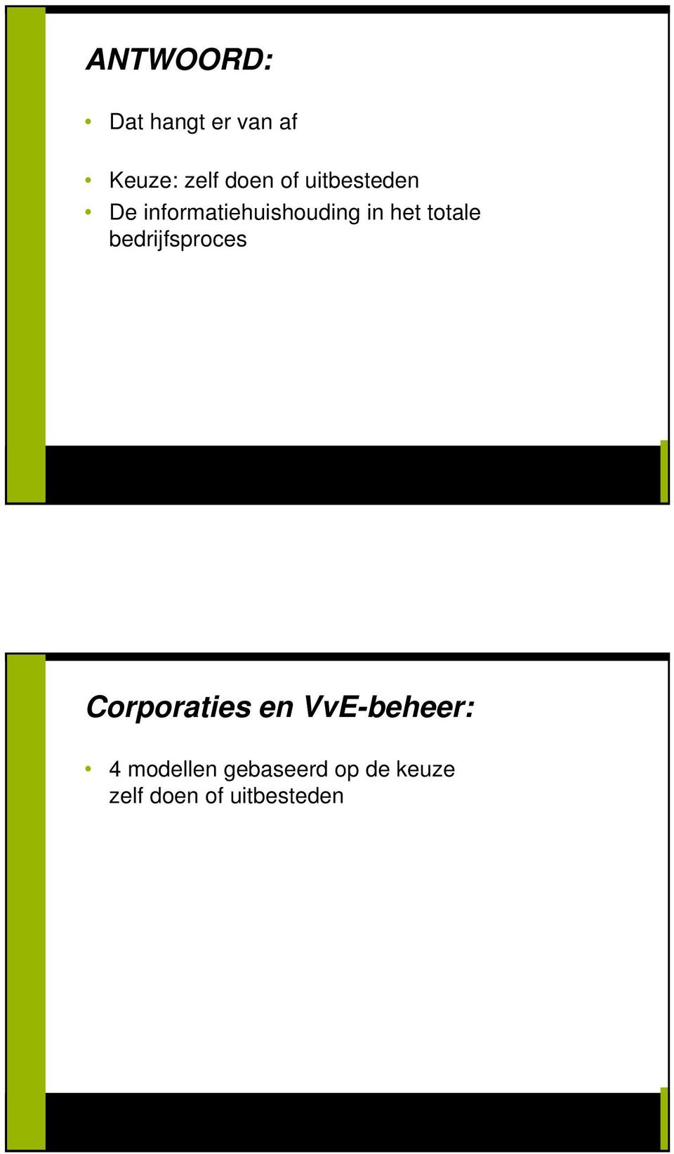 totale bedrijfsproces Corporaties en VvE-beheer: