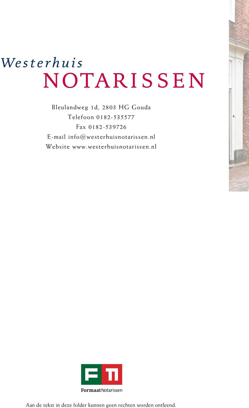 nl Website www.westerhuisnotarissen.