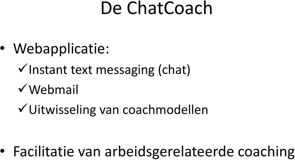 Uitwisseling van coachmodellen