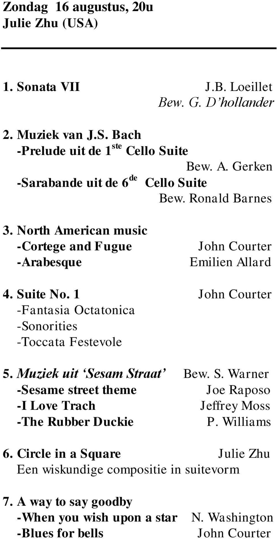 1 John Courter -Fantasia Octatonica -Sonorities -Toccata Festevole 5. Muziek uit Se
