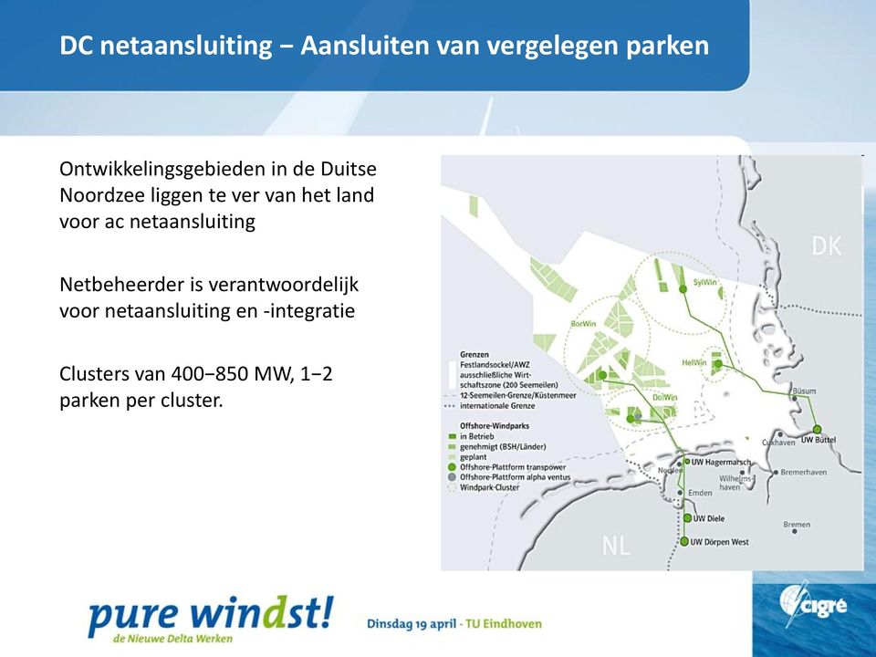 land voor ac netaansluiting Netbeheerder is verantwoordelijk voor