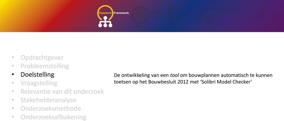 Onderzoeksafbakening De ontwikkeling van een tool om bouwplannen