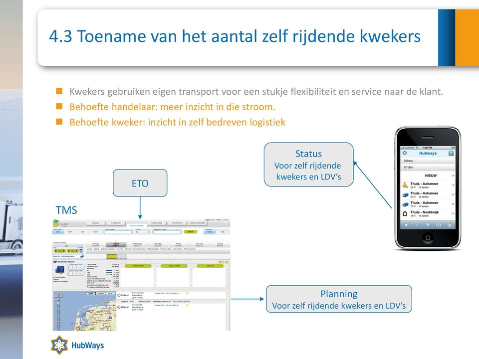 Behoefte handelaar: meer inzicht in die stroom.