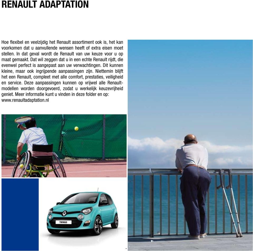 Dat wil zeggen dat u in een echte Renault rijdt, die evenwel perfect is aangepast aan uw verwachtingen. Dit kunnen kleine, maar ook ingrijpende aanpassingen zijn.