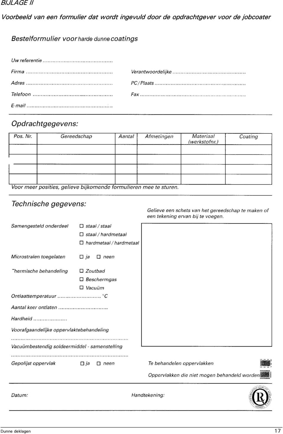 door de opdrachtgever voor