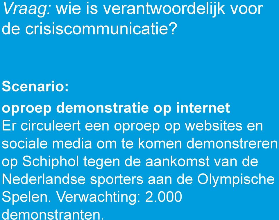 websites en sociale media om te komen demonstreren op Schiphol tegen de