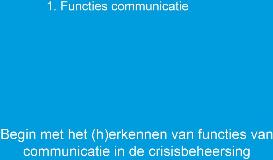 van functies van