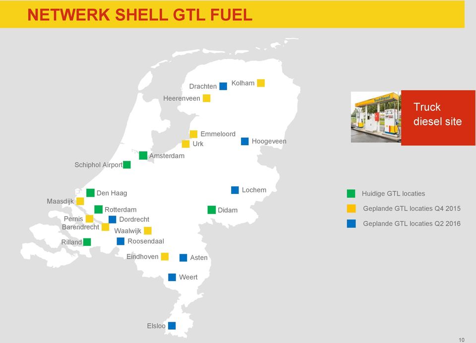Waalwijk Didam Lochem Huidige GTL locaties Geplande GTL locaties Q4 2015 Geplande GTL