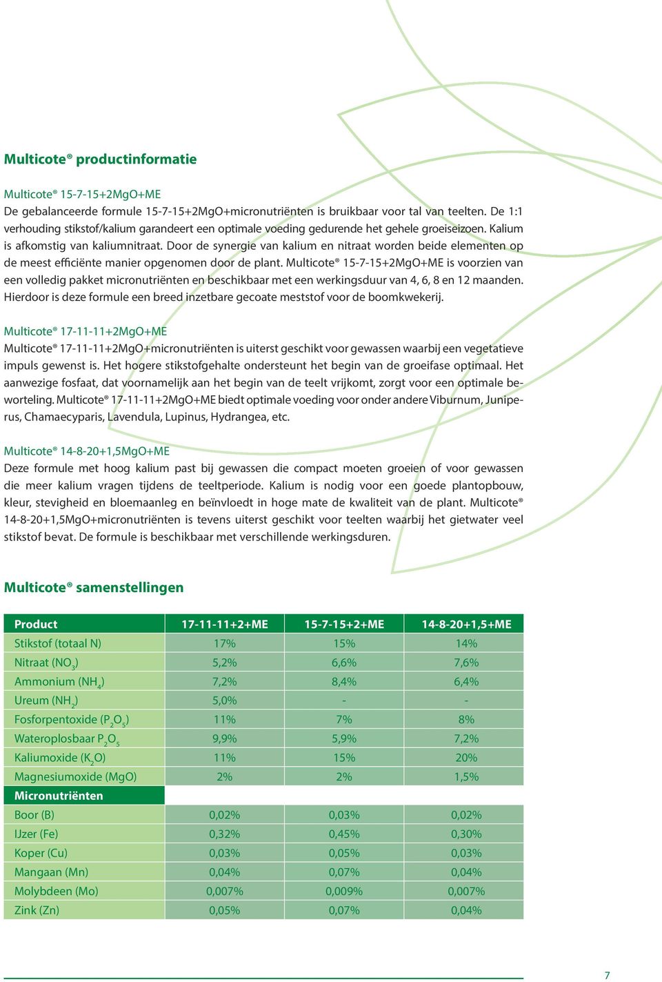 Door de synergie van kalium en nitraat worden beide elementen op de meest efficiënte manier opgenomen door de plant.