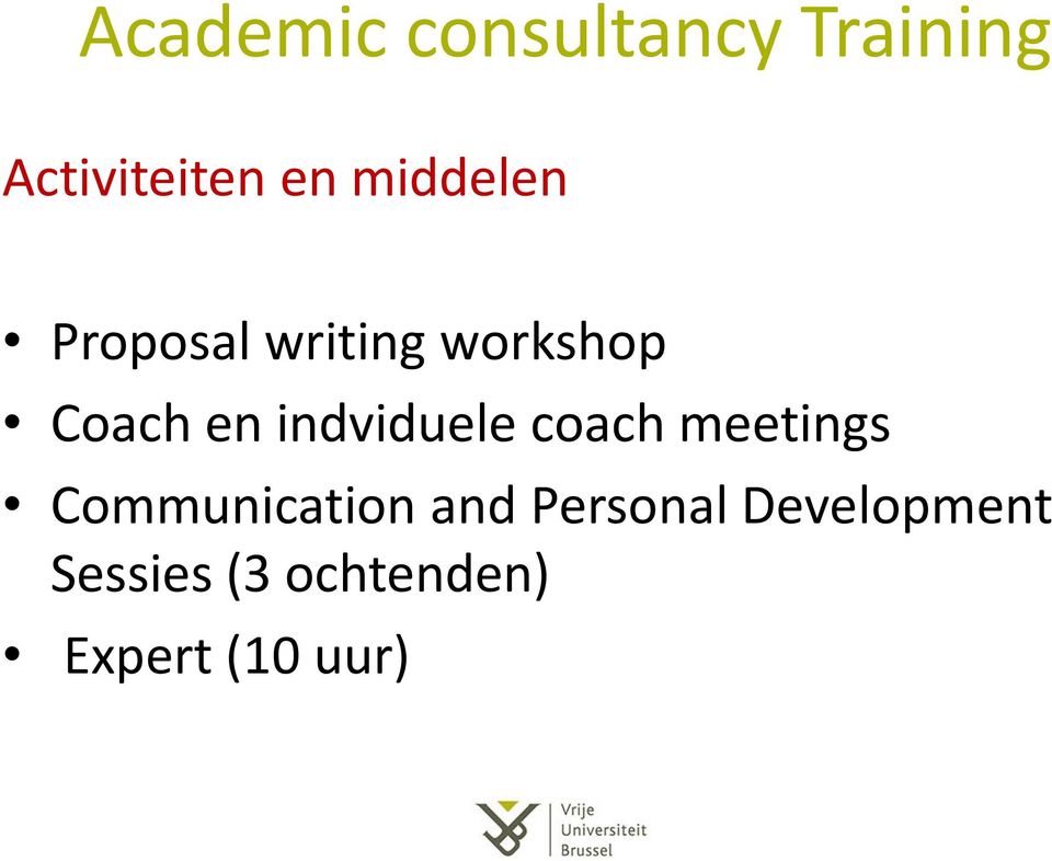 indviduele coach meetings Communication and