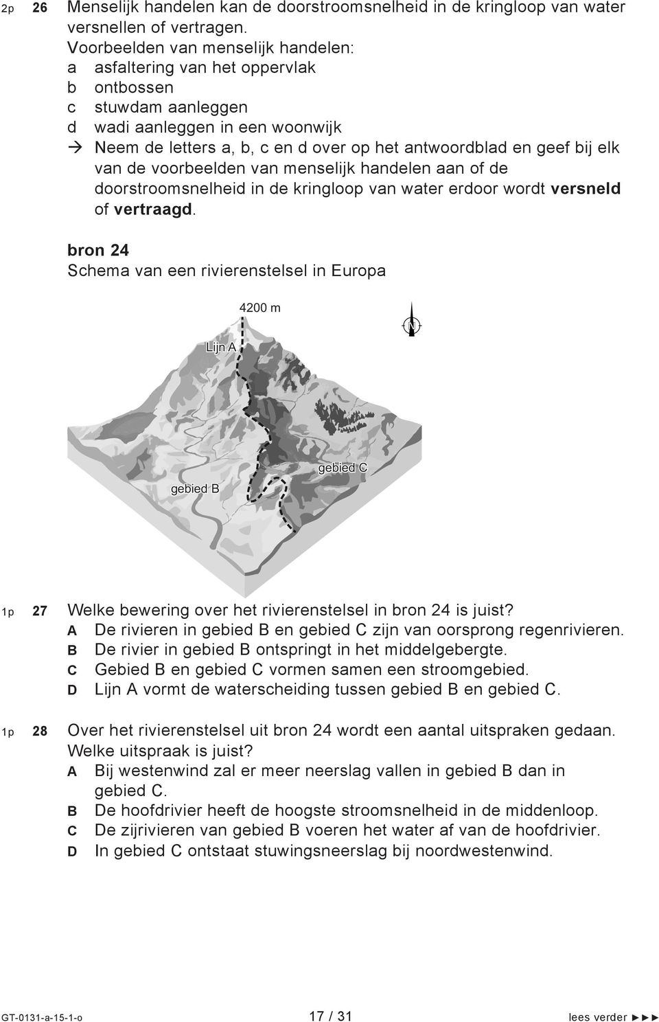 elk van de voorbeelden van menselijk handelen aan of de doorstroomsnelheid in de kringloop van water erdoor wordt versneld of vertraagd.