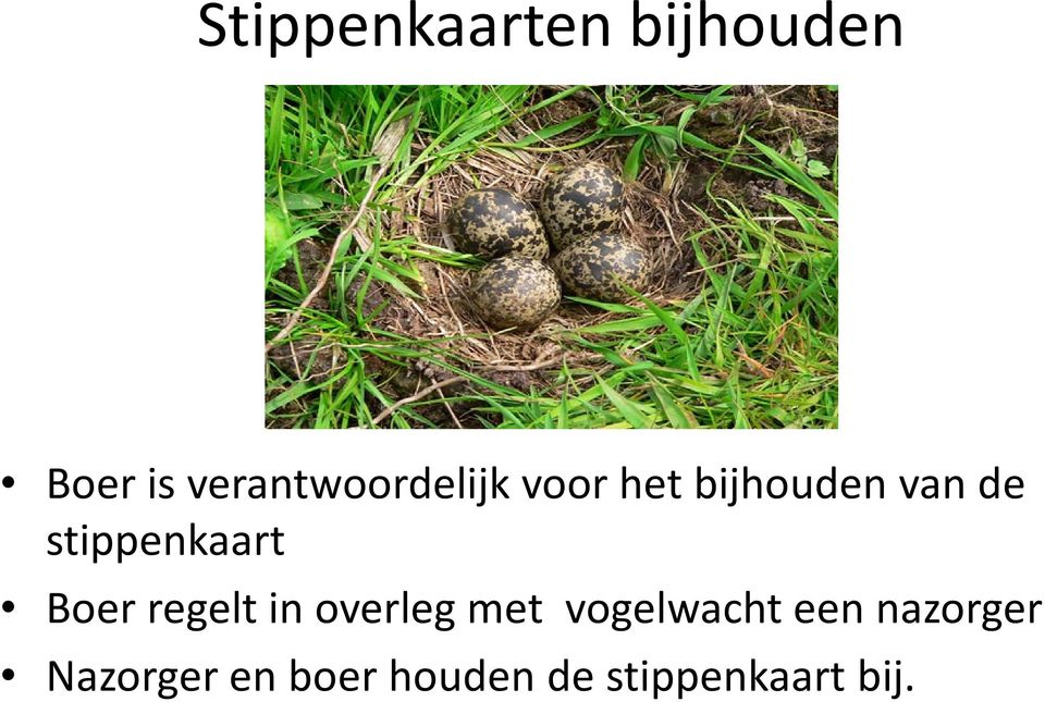 stippenkaart Boer regelt in overleg met