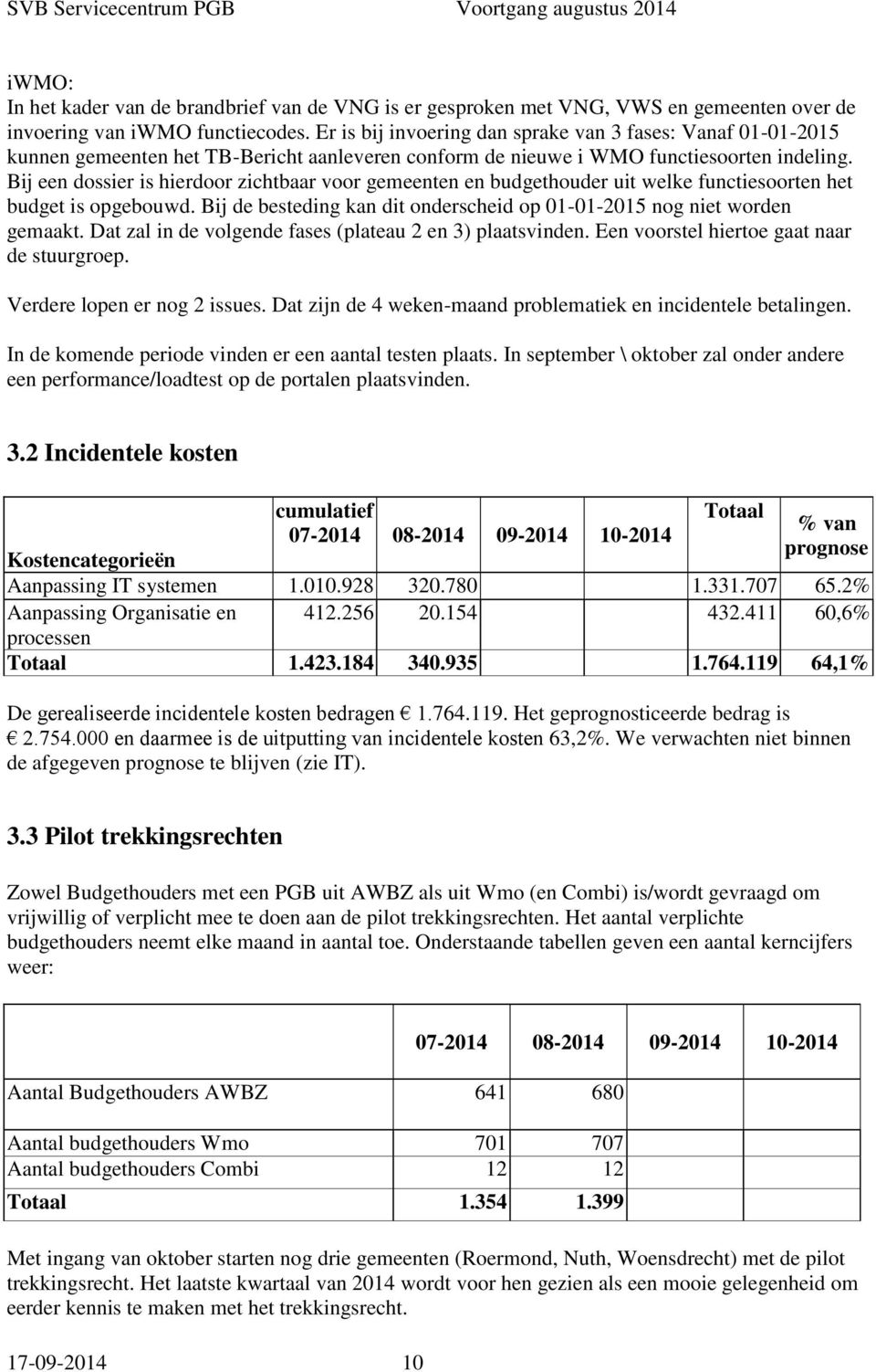 Bij een dossier is hierdoor zichtbaar voor gemeenten en budgethouder uit welke functiesoorten het budget is opgebouwd. Bij de besteding kan dit onderscheid op 01-01-2015 nog niet worden gemaakt.