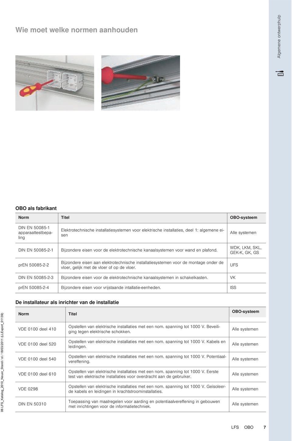 Bijzondere eisen aan elektrotechnische installatiesystemen voor de montage onder de vloer, gelijk met de vloer of op de vloer.