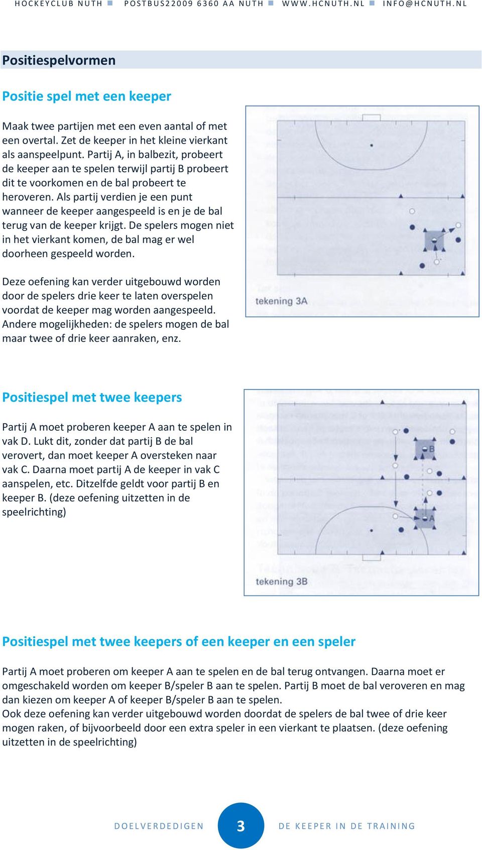 Als partij verdien je een punt wanneer de keeper aangespeeld is en je de bal terug van de keeper krijgt. De spelers mogen niet in het vierkant komen, de bal mag er wel doorheen gespeeld worden.