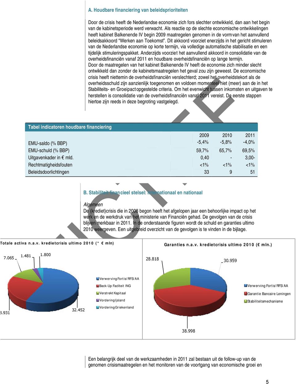 Dit akkoord voorziet enerzijds in het gericht stimuleren van de Nederlandse economie op korte termijn, via volledige automatische stabilisatie en een tijdelijk stimuleringspakket.