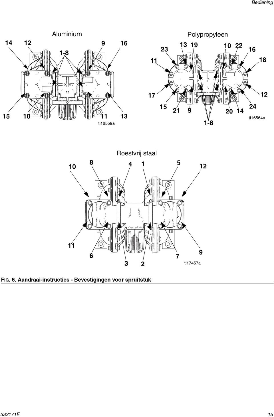 ti16564a 10 8 Roestvrij staal 4 1 5 12 11 6 3 2 7 9 ti17457a