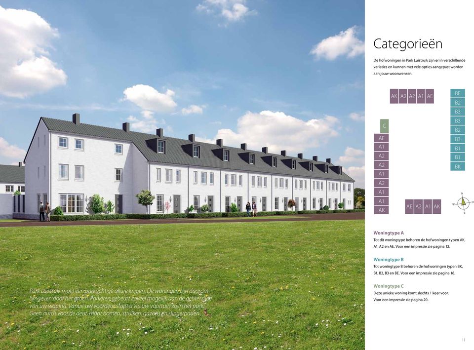 Voor een impressie zie pagina 16. Park Luistruik moet een parkachtige allure krijgen. De woningen zijn daarom omgeven door het groen.