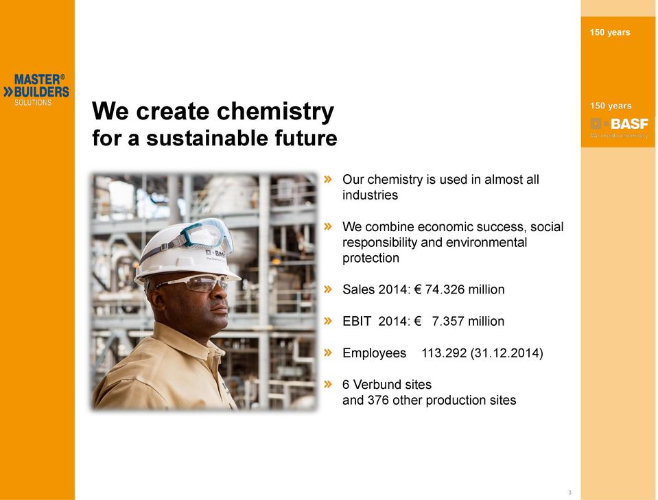 and environmental protection Sales 2014: 74.326 million EBIT 2014: 7.