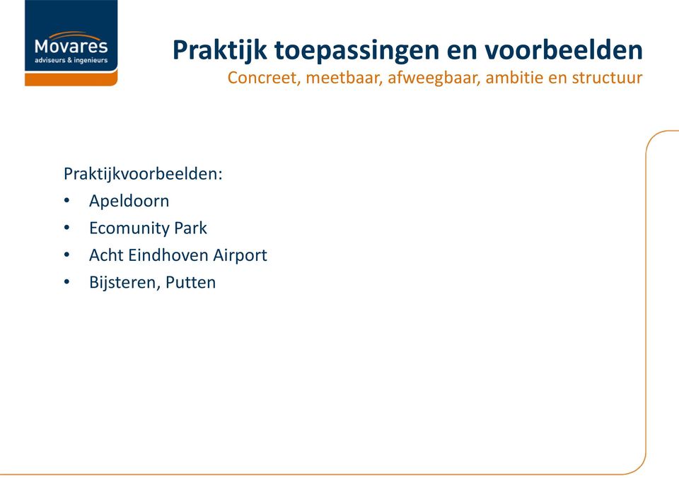 structuur Praktijkvoorbeelden: Apeldoorn