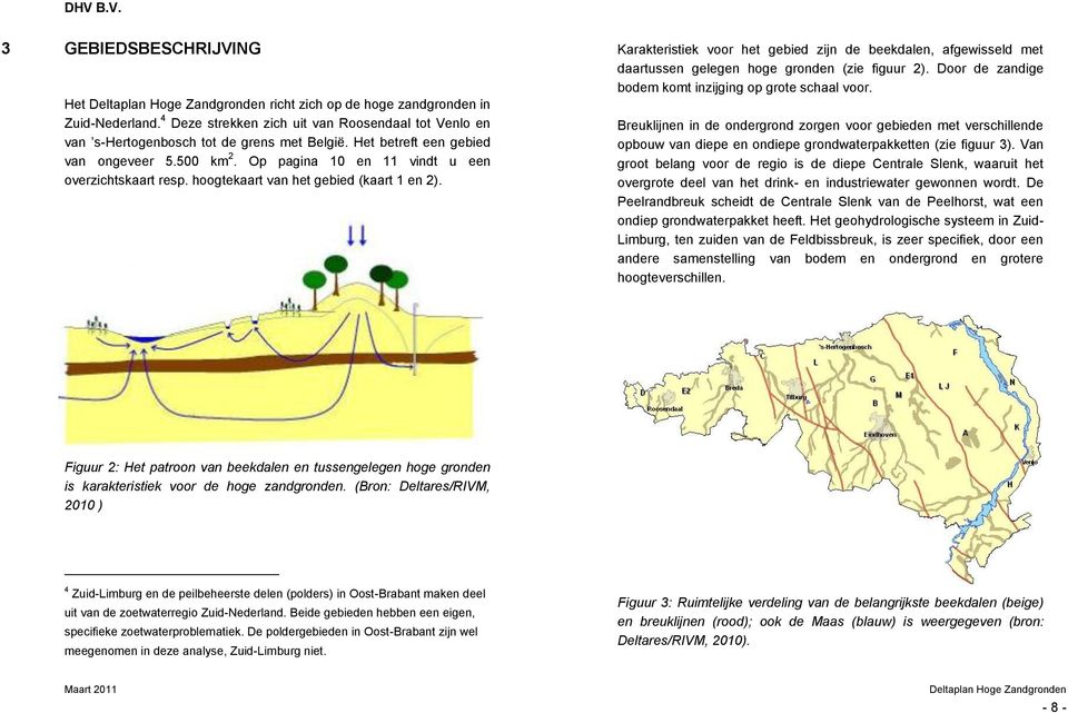 hoogtekaart van het gebied (kaart 1 en 2). Karakteristiek voor het gebied zijn de beekdalen, afgewisseld met daartussen gelegen hoge gronden (zie figuur 2).