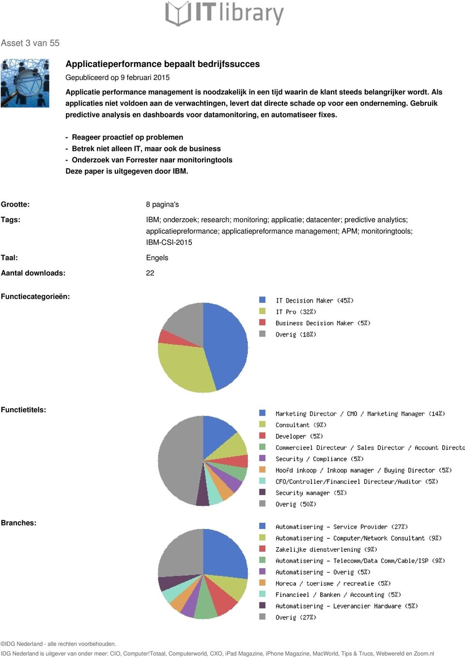 Gebruik predictive analysis en dashboards voor datamonitoring, en automatiseer fixes.